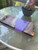 Walnut & Purple Epoxy Charcuterie Board with Antique Key Handles – 18" x 8"