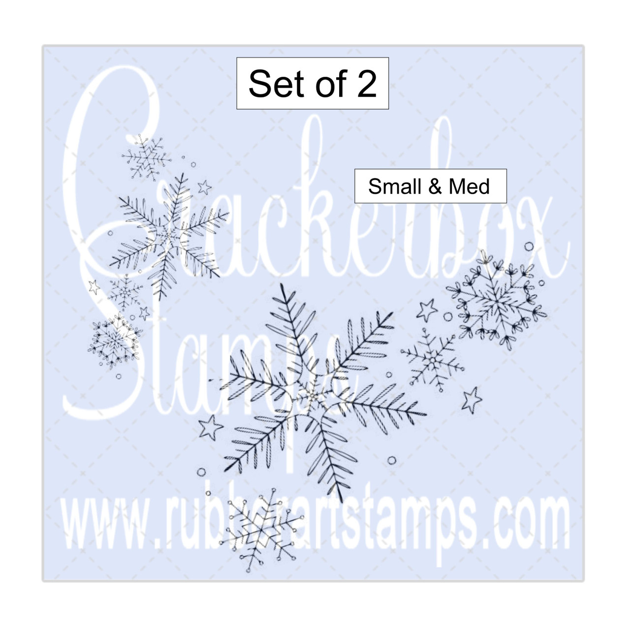 Snowflakes Sm. and Med. Set of 2 - Crackerbox Stamps