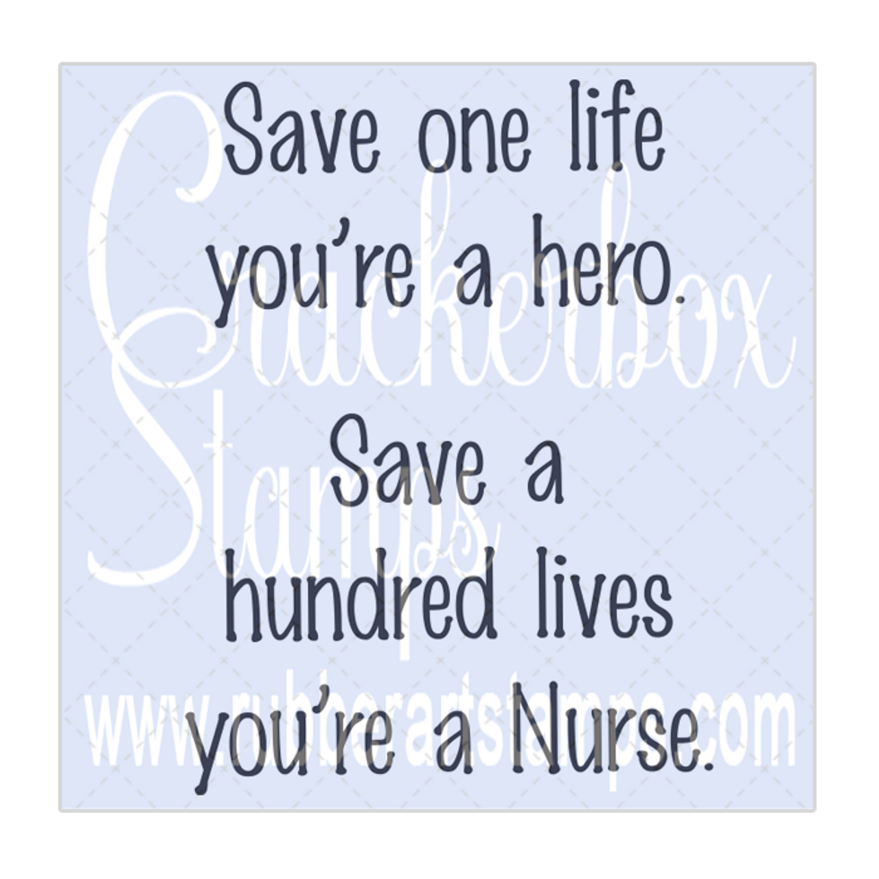 Save One Life - Crackerbox Stamps