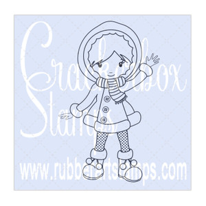 Snow Girl Waving Snow Girl Waving