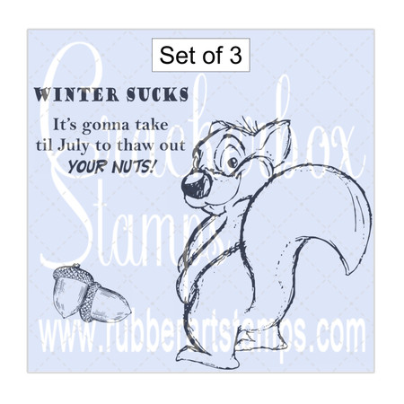 Chuck the Squirrel set of 3