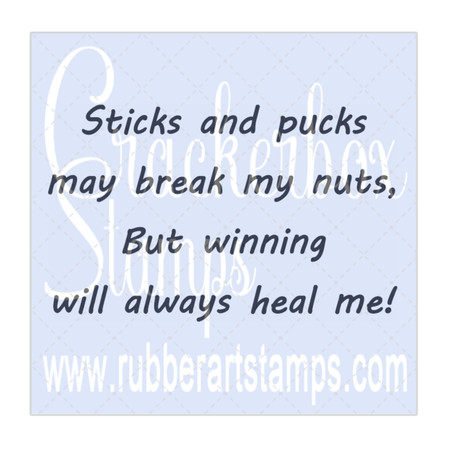 Hockey Sticks And Pucks Saying