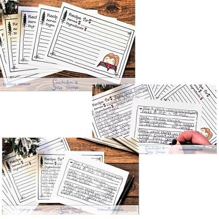 Hand Stamped Recipe Cards and Video