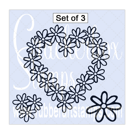 Daisy Heart Set of 3