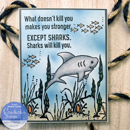 Funny Underwater Shark Card