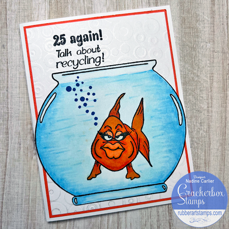 25 Again Fish Bowl Birthday Card