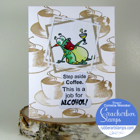 Coffee, Alcohol, And Frog Card