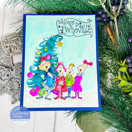 Whoville Blue Tree Card