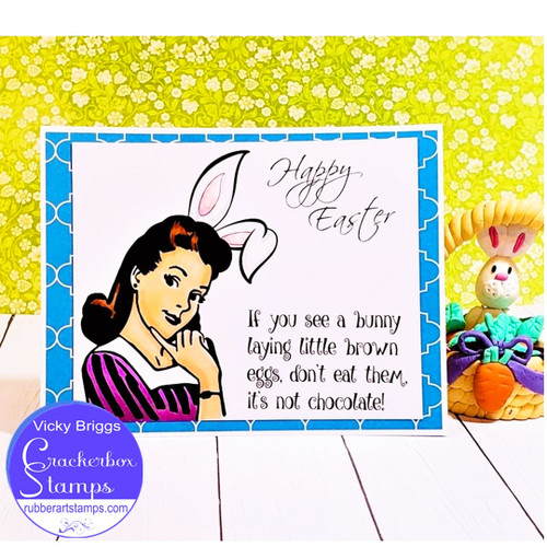 Betty Playing Snarky Bunny Card