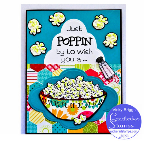Popping By With Popcorn Card