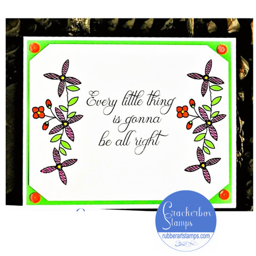 Flower Doodle Border Card