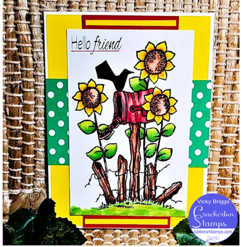 Hello Friend With Sunflower Card