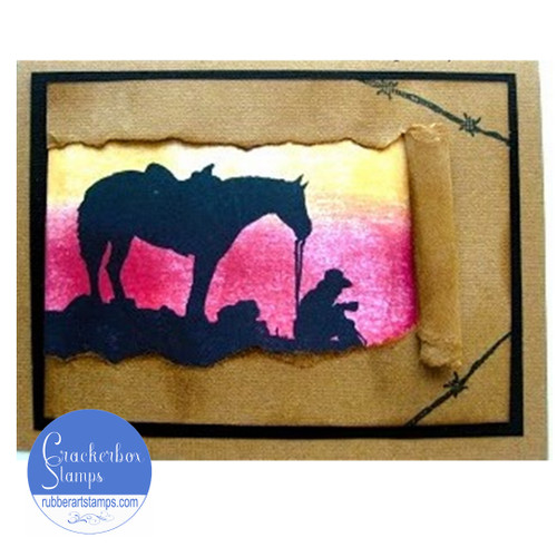 Red Sunset Card
