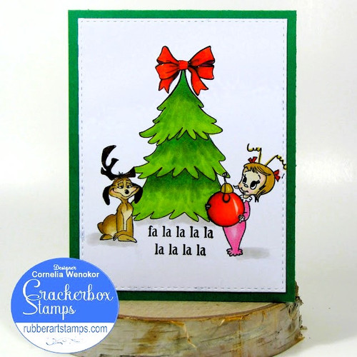 Fa La La Around The Christmas Tree Card