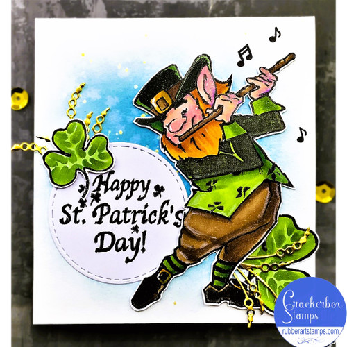 Square Singing Happy St. Pat's Day Card