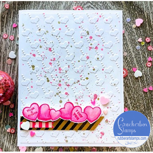 Row Of Candy Hearts Card