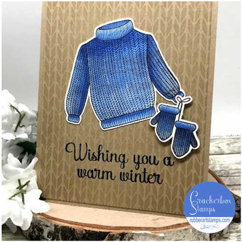 Pretty Blue Sweater Card