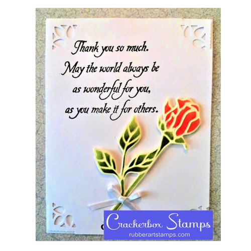 Die-cut And Embossed Thank You Card