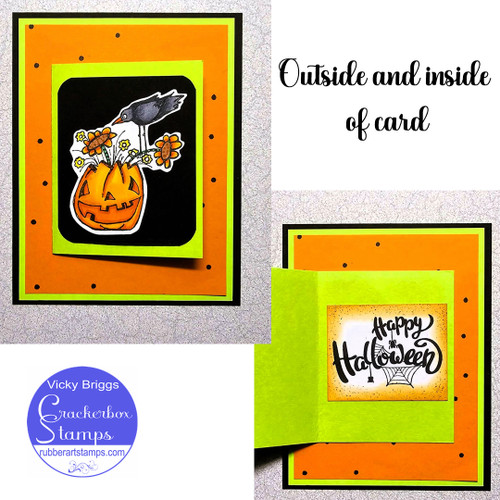 Crow On A Pumpkin Card