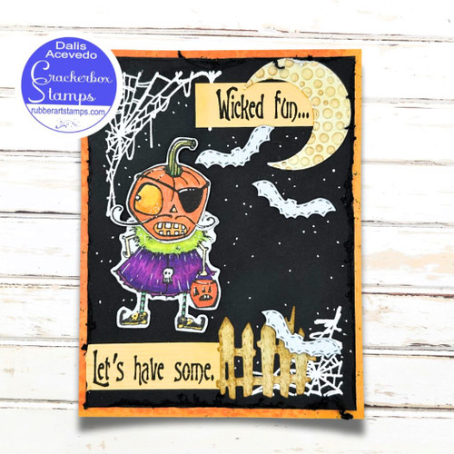 Witch With Pumpkin Head Card