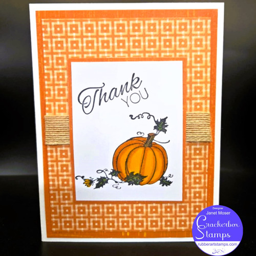 Fall Thank You With Pumpkin Card