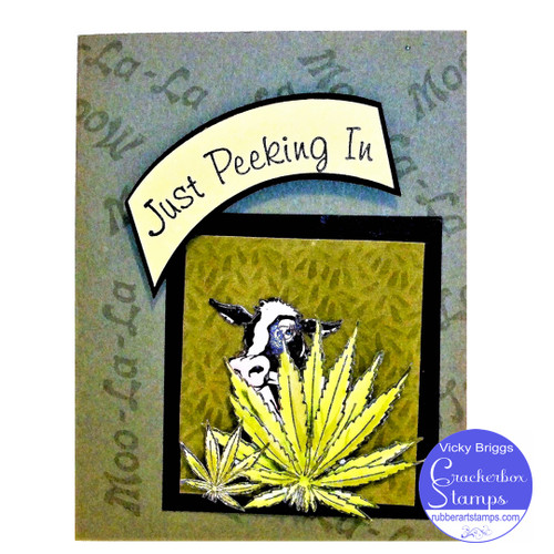 Peeking In Behind The Weeds Card