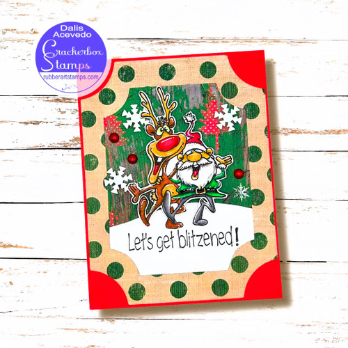 Celebrating With Santa & Rudolph Card