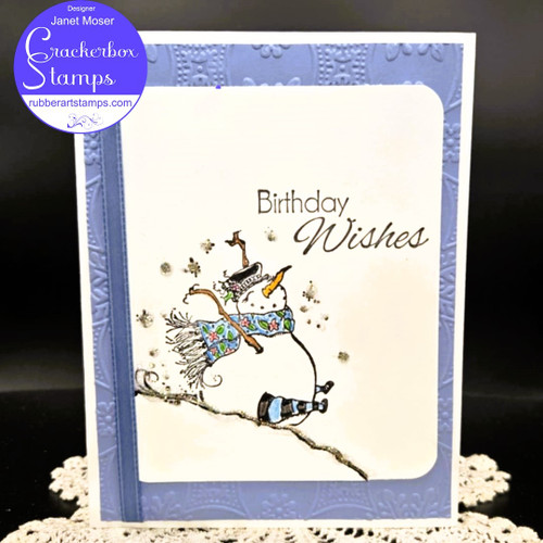 Winter Birthday Snowlady Card