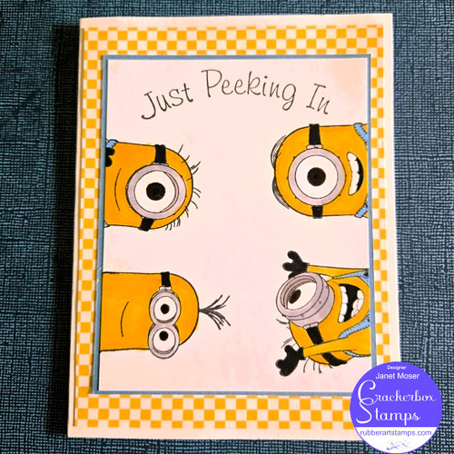 Minions Peeking In Card