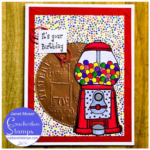 Gumball Penny Birthday Card