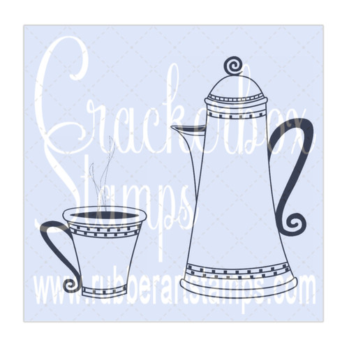 Coffee Pot and Cup Retro