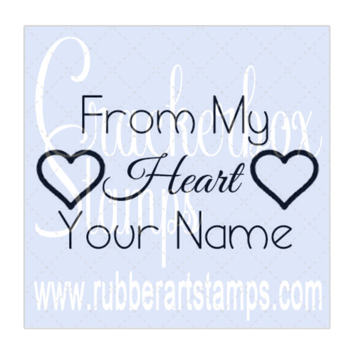 From My Heart Custom Stamp with Hearts #25