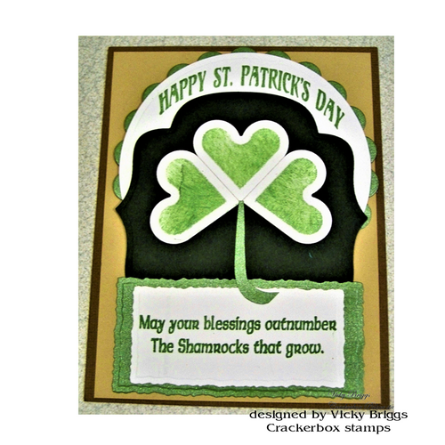 3 Hearts Shamrock Card