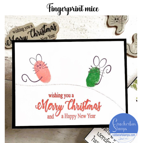 Mouse Finger Print Wide & Tall set of 2 Mouse Finger Print Wide & Tall set of 2