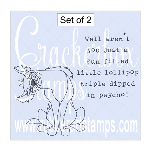 Psycho Hyena and Saying Set of 2