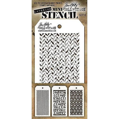 Tim Holtz Mini Stencil set 13 Tim Holtz Mini Stencil set 13