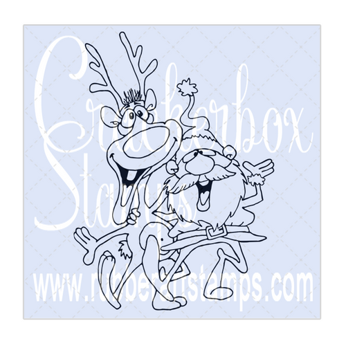 Santa and Reindeer Dancing