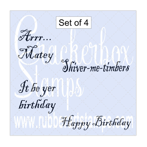 Arrr Pirate Sayings set of 4