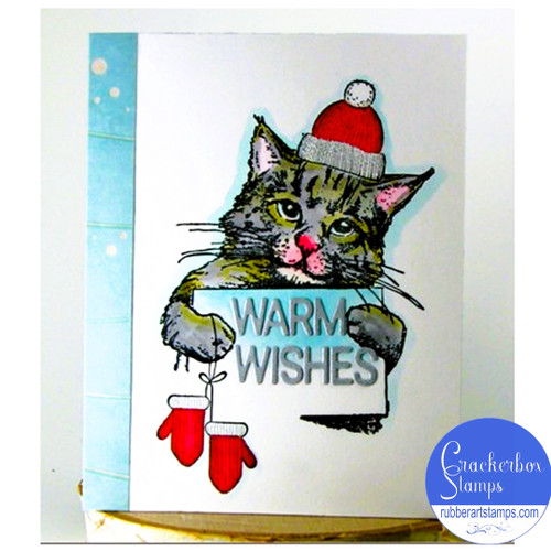 Kitty Spreading Warm Wishes Card