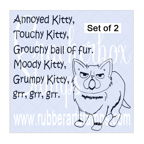 Annoyed Kitty and Saying set of 2 Annoyed Kitty and Saying set of 2