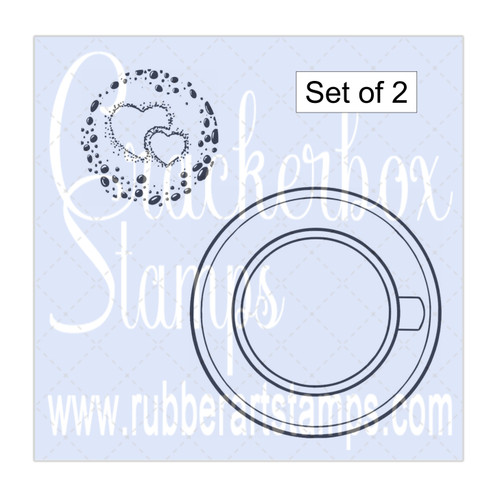 Coffee Cup Top View and Hearts Coffee Cup Top View and Hearts
