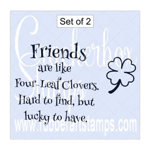 Friends Saying and 4 Leaf Clover set of 2 Friends Saying and 4 Leaf Clover set of 2