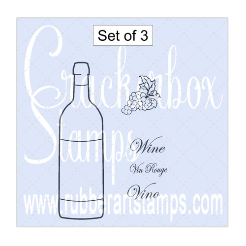 Wine Bottle, Names and Grapes Wine Bottle, Names and Grapes