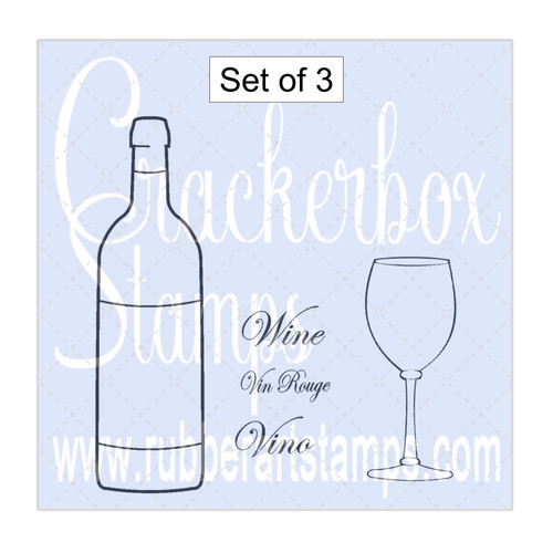 Wine Bottle, Names and Glass Wine Bottle, Names and Glass