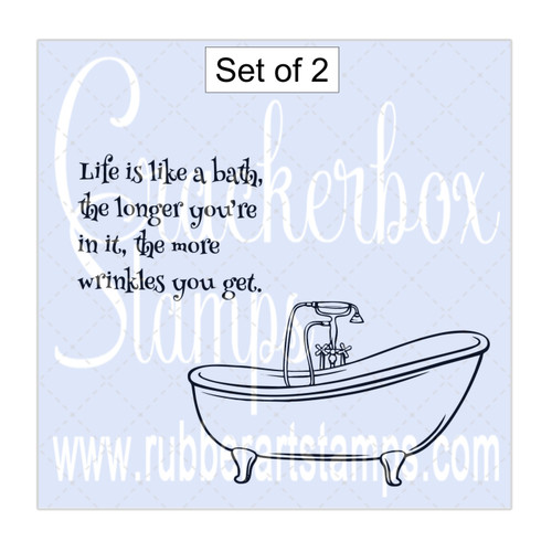 Bathtub and Bathtub Life Saying Set of 2 Bathtub and Bathtub Life Saying Set of 2
