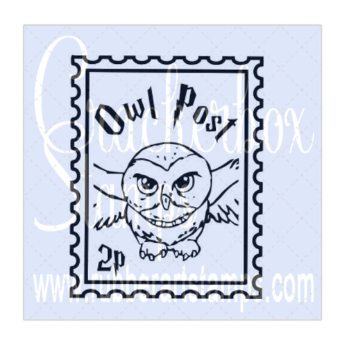 Owl Flying Post Stamp