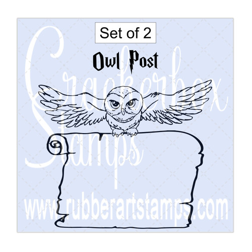 Owl With Scroll & Owl Post Words