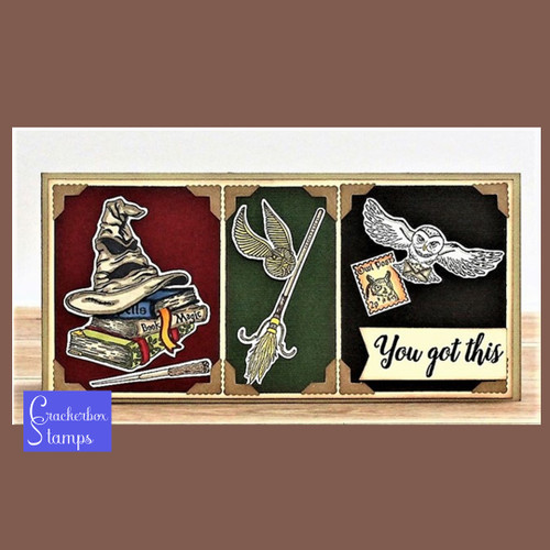 Owl With Scroll & Owl Flying Post Stamp