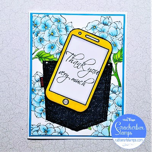 Thank You Cell Phone In Pocket Card Thank You Cell Phone In Pocket Card