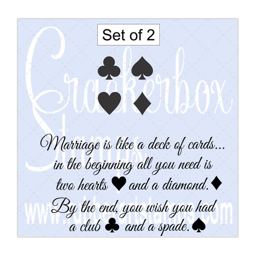 Card Suits Solid and Marriage Is Like Card Suits Solid and Marriage Is Like